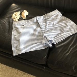 Blue pin striped short shorts size Medium